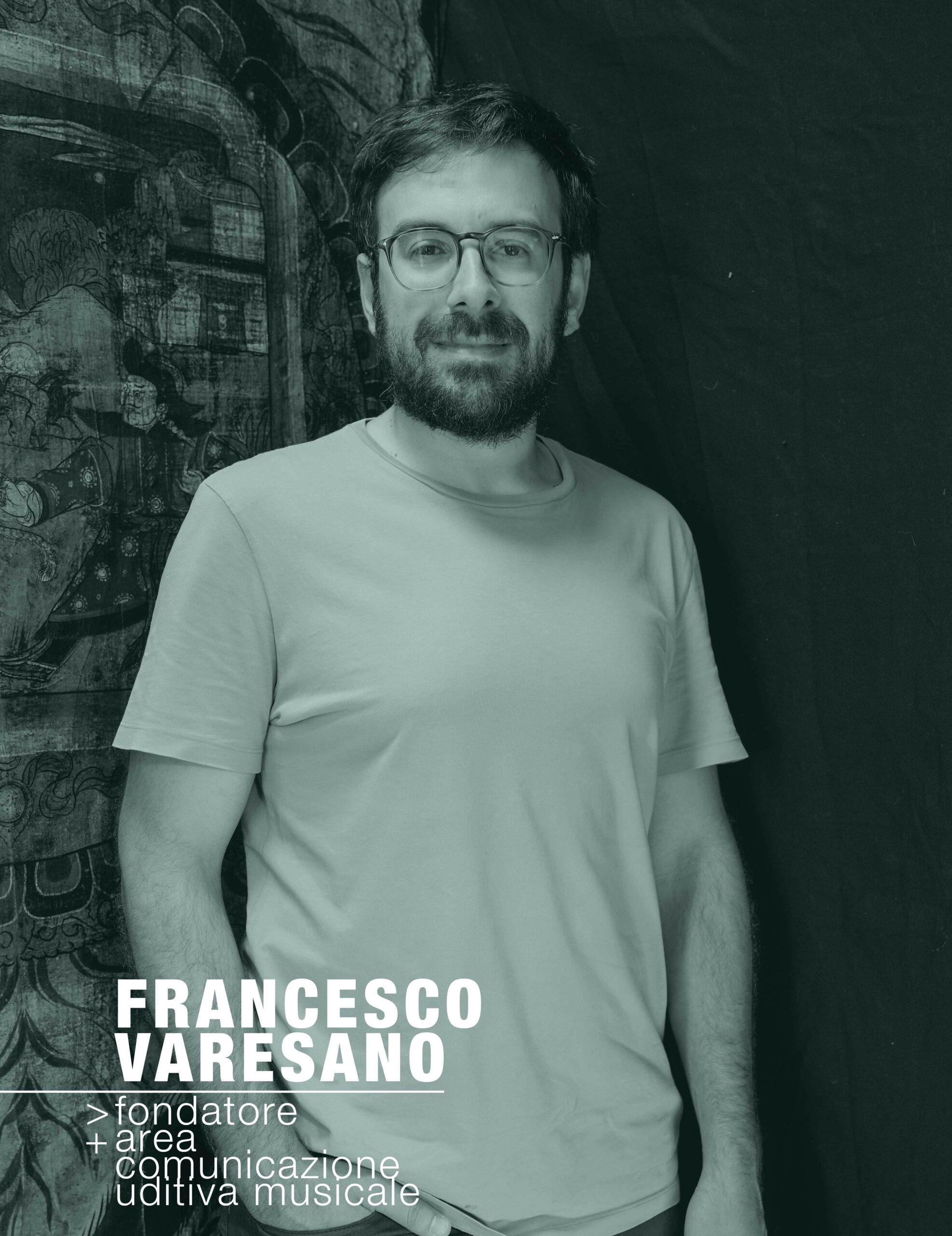 Ritratto di Francesco Varesano, fondatore e area comunicazione uditiva e musicale