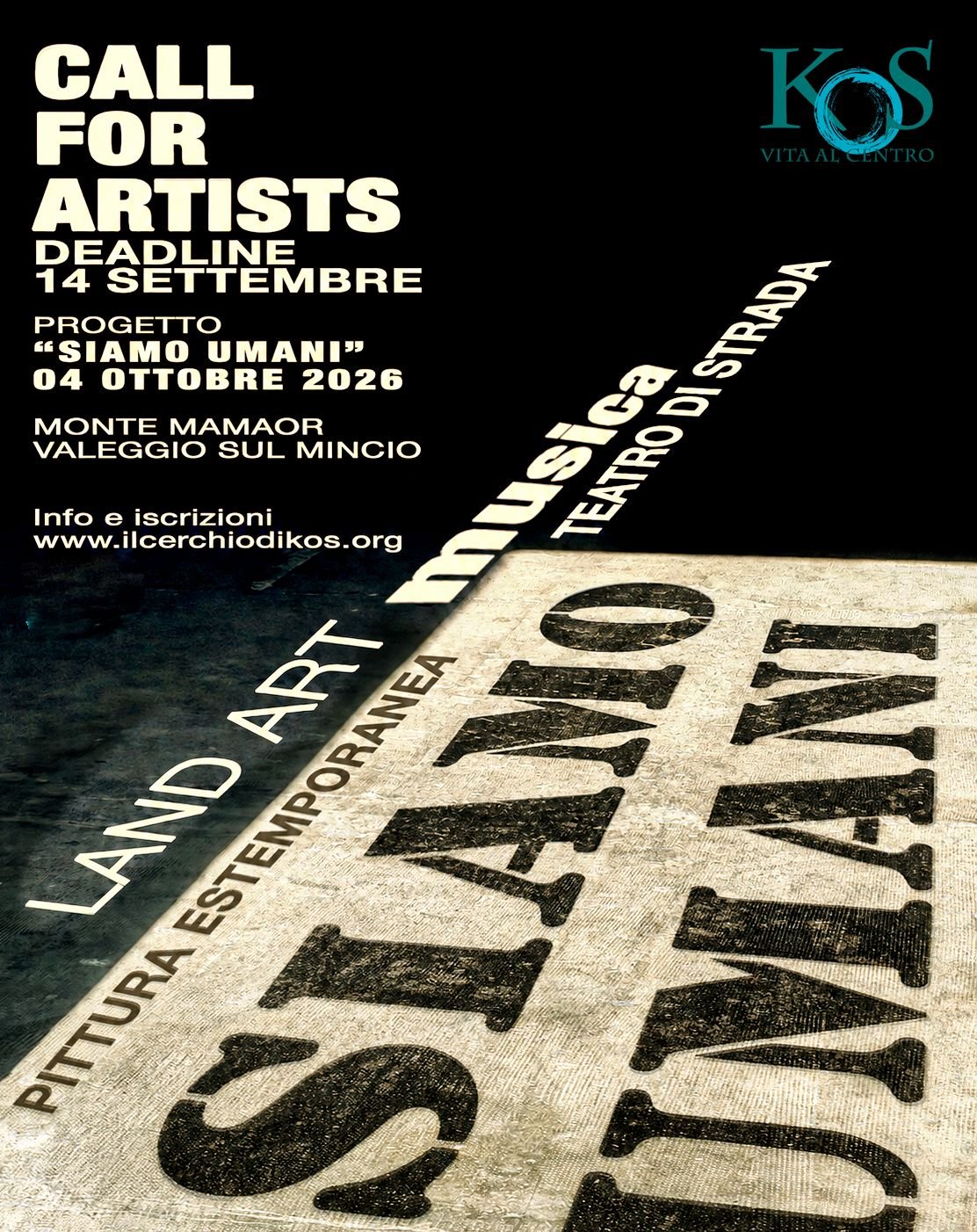 Locandina evento 4 ottobre siamo umani